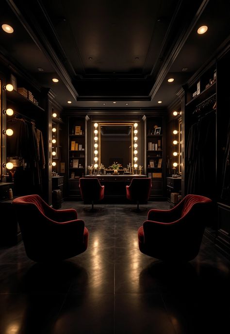 Dark Academia Decor Theater Dressing Room Aesthetic, Gothic Study, Parlour Design, Makeup Tables, Rock Room, Dressing Room Closet, Academia Decor, Dark Academia Decor, House Makeover