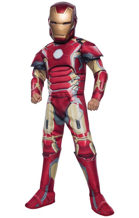 Avengers 2: Age of Ultron Deluxe Kids Iron Man Mark 43 Costume from BirthdayExpress.com Superhero Photoshoot, Iron Man Kids, Boys Fancy Dress, Mom Costumes, New Iron Man, Ironman Costume, Avengers Costumes, Halloween Comic, Superhero Ideas