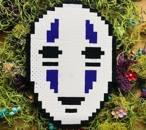 Ghibli Spirited Away No Face Perler Bead Sprite Diy Kandi Bracelets, Diy Kandi, Bead Sprite, Kandi Bracelets, No Face, Perler Patterns, Perler Bead Patterns, Bead Patterns, Perler Bead