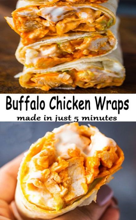 Buffalo Chicken Wraps Easy Buffalo Chicken Wraps, Buffalo Chicken Wrap Recipe, Spicy Buffalo Chicken, Buffalo Chicken Wraps, Easy Buffalo Chicken, Chicken Recipes Boneless, Chicken Wrap Recipes, Pre Cooked Chicken, Cooking Chicken To Shred