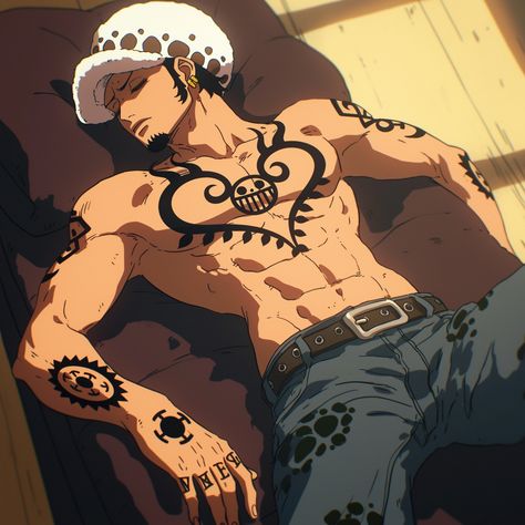 Good Music Reaction Pic, One Piece Hot Characters, Law Trafalgar Fanart, Trafalgar Law Tattoo, One Piece Lawlu, Trafalgar Law Manga, Luffy Hot, Law Op, Law Manga