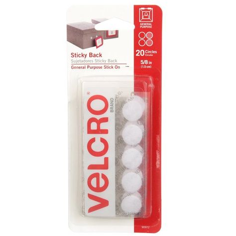 VELCRO Brand Dots with Adhesive | Sticky Back Round Hook and Loop Closures for Organizing, Arts and Crafts, School Projects, 5/8in Circles White 20 ct - Walmart.com Halloween Accessories Diy, Homework Folder, School Supplies For Teachers, Whiteboard Eraser, Back Round, Blister Pack, Wall Board, Velcro Dots, Erasers