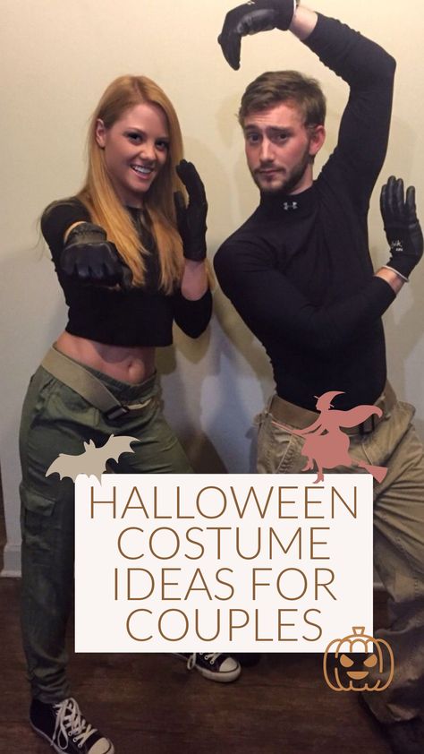 It's coming up real quick #halloween #costumes #couplescostumes Movie Couples Costumes, Disney Couple Costumes, Partner Halloween Costumes, Cool Couple Halloween Costumes, Scary Couples Halloween Costumes, Teenage Halloween Costumes, Halloween Costumes Diy Couples, Quick Halloween Costumes, Unique Couple Halloween Costumes