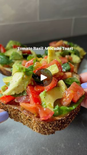 483K views · 44K reactions | Tomato Basil Avocado Toast 🍅 🥑🌿 
If you’re looking for a quick, delicious, and wholesome snack, breakfast or lunch, this Tomato Basil Avocado Toast is the perfect choice. It’s one of my go-to recipes for busy days — packed with flavor, healthy fats, and fresh ingredients.
You’ll need:
1 avocado
1 large juicy tomato 
Handful fresh basil
1 tbsp olive oil 
Juice of 1/2 lemon 
1/2 tsp oregano
Salt to taste (i love la generous pinch of salt)
black pepper to taste 
3-4 slices sourdough bread, toasted
Cut the tomato and avocado into cubes and transfer them to a bowl. Add the lemon juice, olive oil, oregano, salt, and pepper to the bowl. Gently mix everything with a spoon, being careful not to mash the avocado too much.
Top each slice of toasted bread with the avoca Oregano Salt, Confort Food, Wholesome Snacks, Toasted Bread, I Love La, Vegan Bowls, Juicy Tomatoes, Avocado Recipes, Tomato Basil