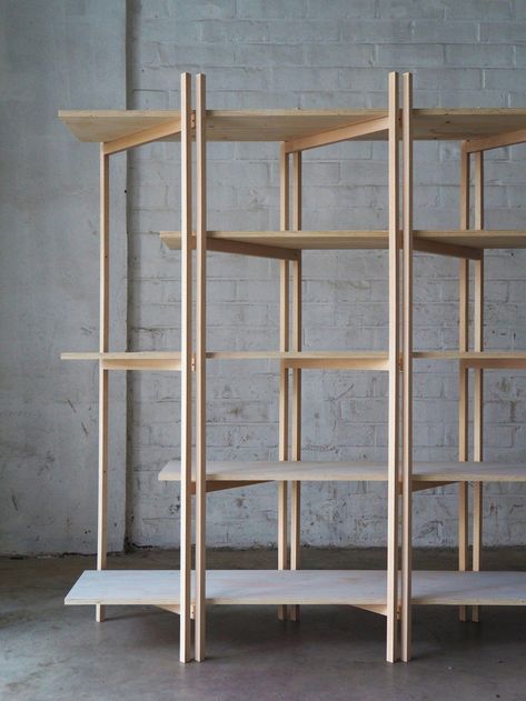 Atelier Oh — 021 Seeing double Nature Structure, Bookshelf Aesthetic, Craft Show Booth, Book Furniture, Seeing Double, Japanese Furniture, Pottery Workshop, Woodworking Inspiration, Standing Shelves