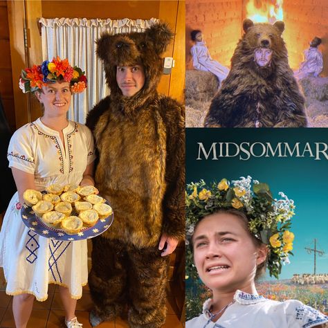 Midsommar Bear Costume, May Queen Midsommar Costume, Midsommar Halloween Costume, Midsommar Cosplay, Midsommar Costume, Horror Movie Halloween Costumes, Horror Couples Costumes, Horror Movie Costumes, Monster Mash Party