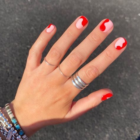 Minimal Nails Art, Short Gel Nails, Simple Gel Nails, Minimal Nails, Nail Stuff, July Nails, Nail Idea, Cute Gel Nails, Nails Only