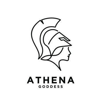 Wisdom Drawing, Athena Symbol, Athena Tattoo, City Branding, Logo Illustration Design, Symbol Of Wisdom, Helmet Logo, Athena Goddess, Greek Myths