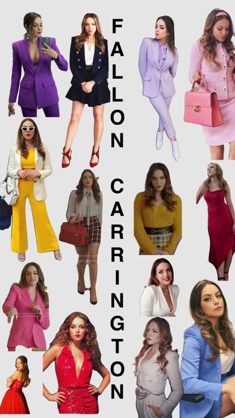 Fallon Carrington from Dynasty #lizgillies #dynasty #girlbossaesthetic Dynasty Fallon, Dynasty Outfits, Fallon Carrington, Liz Gillies, All Falls Down, Jfk Jr, Aaliyah, Suit And Tie, Creative Play