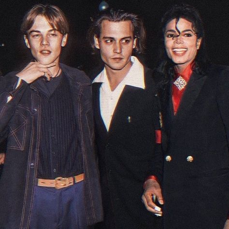 Michael Jackson fan page shared a post on Instagram: “Michael Jackson edit with Leonardo Dicaprio and Johnny Depp 😳💘 #michaeljackson #edits #forever” • Follow their account to see 302 posts. Johnny Depp Leonardo Dicaprio, 90s Actors, Leonardo Dicaprio 90s, Young Johnny Depp, Young Leonardo Dicaprio, 90s Men, Leo Dicaprio, Kpop Gifs, Cute Actors