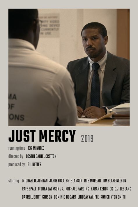 Just Mercy Movie Poster Movie Poster Polaroid, Mercy Movie, Movie Polaroid Posters, O Shea Jackson Jr, Rob Morgan, Rafe Spall, Just Mercy, Polaroid Movie Poster, Poster Polaroid