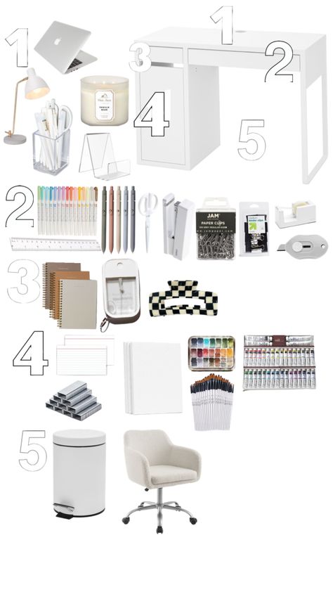 Tropical Bedroom Decor, Desk Organisation, Room Organization Bedroom, Dream Desk, White Room Decor, Pinterest Room Decor, Preppy Room Decor, Study Room Decor, Apartment Essentials