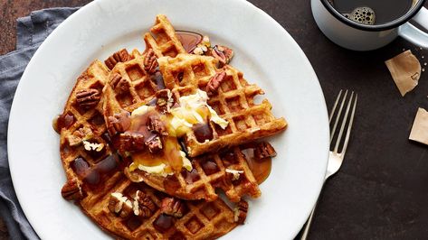 Raised Waffles Recipe | Epicurious Yeasted Waffles, Best Waffle Recipe, Make Ahead Brunch Recipes, Make Ahead Brunch, Crispy Waffle, Waffles Recipe, Homemade Waffles, Best Cookbooks, Waffle Recipes