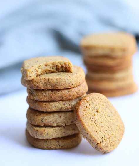 Hazelnut Shortbread, Hazelnut Flour, Processor Recipes, Brown Butter Cookies, Hazelnut Cookies, Hazelnut Butter, No Flour Cookies, Big Cookie, Best Sweets