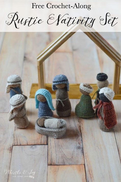 Crochet Nativity Set, Crochet Nativity, Rustic Nativity, Confection Au Crochet, Crochet Xmas, Crochet Christmas Decorations, Crochet Ornaments, Holiday Crochet, Crochet Christmas Ornaments