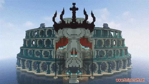 Minecraft Pvp Arena Build, Minecraft Gladiator Arena, Battle Arena Minecraft, Minecraft Arena Build, Minecraft Pvp Arena Ideas, Minecraft Arena Ideas, Minecraft Pvp Arena, Lava Castle, Minecraft Arena