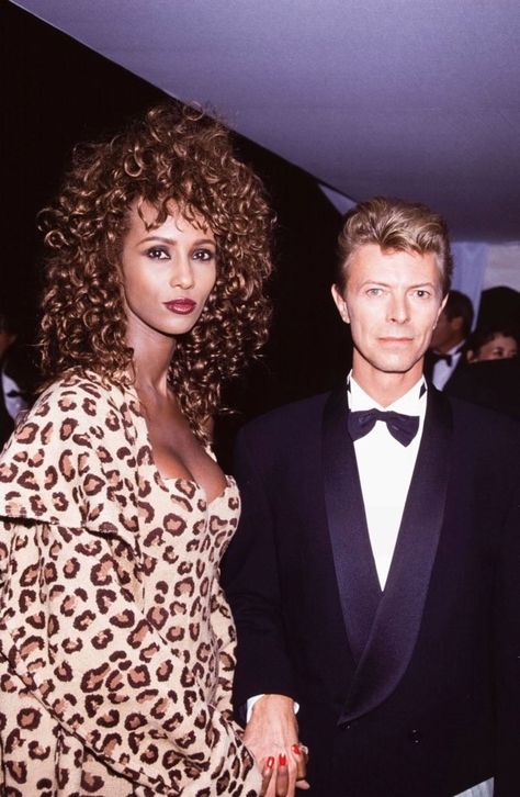 Bowie And Iman, Iman Bowie, Iman Model, Supermodel Iman, Iman And David Bowie, Yasmin Le Bon, Jones Family, Vintage Black Glamour, Iggy Pop