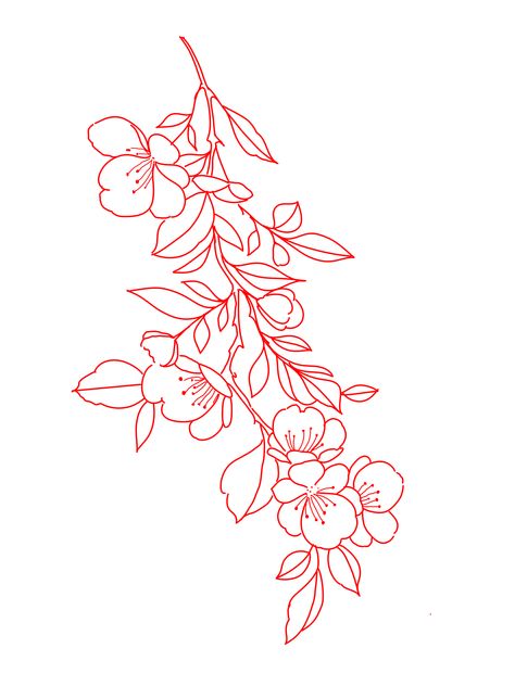 Red Flowers Tattoo Arm, Red Floral Tattoo, Red Flower Tattoo, Abstract Flower Tattoos, Red Flower Tattoos, Flower Tattoo Stencils, Tats Ideas, Around Arm Tattoo, Botanical Inspiration