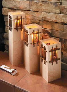 Tower Candle Stands | Woodsmith Plans - This project may be small in size, but it still offers the opportunity to use some big-time woodworking skills and techniques. At first glance you notice the stylish details of these candle holders — the contrast between the figured maple of the bases and the dark hardwood of the window grilles, and how the configuration of the grilles adds interest to the window openings. Restauration Hardware, Woodsmith Plans, Woodworking Cabinets, Candle Stands, Dark Hardwood, Woodworking Bed, Woodworking Basics, Window Grill, Woodworking Toys