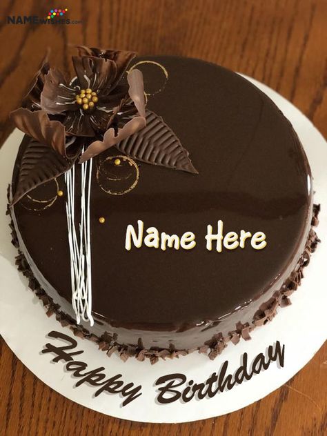 Name For Friends, Best Friend Birthday Cake, Happy Birthday Cake Writing, Beautiful Chocolate Cake, Chocolate Cake With Name, Happy Birthday Chocolate Cake, Birthday Cake Write Name, Friends Birthday Cake, Birthday Cake With Name