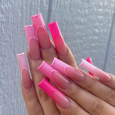 @grabbersbydrea on Instagram: "50 shades of pink for my bestie 💕💗💓💞 @nails_and_blinks ‘straight tapered square’ tips use code ‘DREA10’ for $$ off 💗💗 #nails #nailsofinstagram #nailtech #phoenixnailtech #beginnernailtech #explorepage #explore" 50 Shades Of Pink, For My Bestie, Tapered Square Nails, Square Nail Designs, Tapered Square, Colored Acrylic Nails, White Acrylic Nails, Exotic Nails, Long Square Acrylic Nails