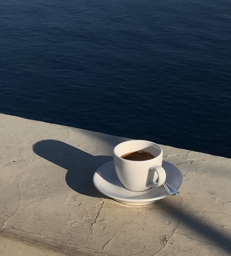 Blue And Cream Aesthetic, June Vibes, Mindful Monday, Aesthetic Place, Stealing Beauty, Cottage By The Sea, Italy Summer, Cream Aesthetic, Coffee Aesthetic