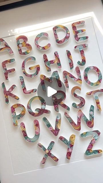 Quilling By Svetlana Danilova on Instagram: "How to make paper letters? If you want to know more about that, please, use the links in my bio. I prepared a lot of useful information and video tutorials which help you to make quilled letters and names by yourself 🙌🏻☺️ #quilling#paper#papercarft#lettering#letters#alphabet#craft#paperart" Quilling Letters Alphabet, Alphabet Quilling, Quilled Letters, Paper Letters, Quilling Letters, Lettering Letters, Alphabet Crafts, Letters Alphabet, Quilling Paper