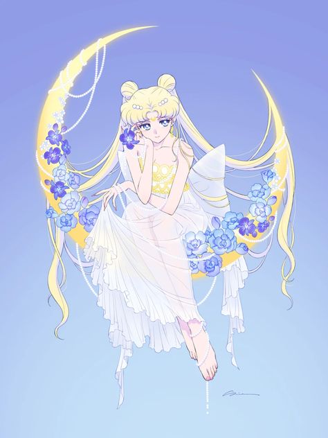 Princess Serenity Fanart, Princess Serenity Wallpaper, Sailor Moon Serenity, Sailor Moon Princess Serenity, Sailor Moon Background, Queen Serenity, Princesa Serenity, Arte Sailor Moon, I Love Her So Much