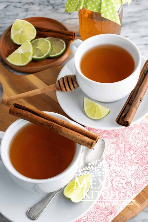 Cinnamon Tea | Té de Canela Cinnamon Tea Benefits, Mexico In My Kitchen, Atole Recipe, Cinnamon Benefits, Cinnamon Tea, Honey Tea, Cinnamon Flavor, Honey Recipes, Easiest Apples