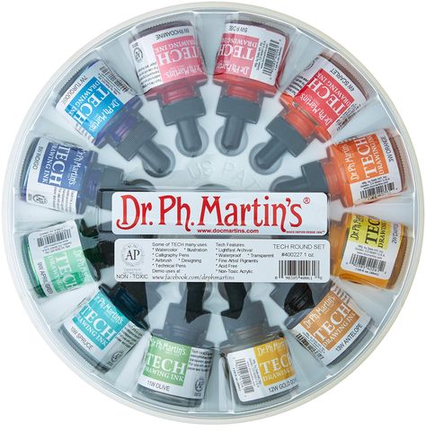 Dr. Ph. Martin's TECH Drawing Ink, 1.0 oz, Set of 12 (Set 1), #Ad #TECH, #AFFILIATE, #Drawing, #Martin, #Dr Tech Drawing, Ocean Wave Painting, Technical Pen, Bottle Images, Ink Bottle, Liquid Watercolor, Liquid Paint, Drawing Ink, Dip Pen