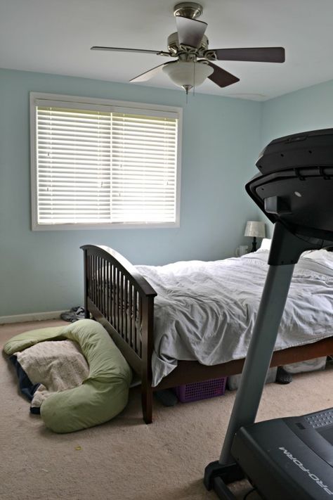 master bedroom before 5 Plank Walls, Farmhouse Master, Cheap Furniture, Vintage Farmhouse, Platform Bed, Bedroom Makeover, New Room, Home Appliances, Farmhouse