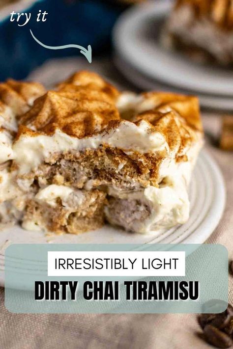 Dessert Recipes Cold, Cold Desserts No Bake, Tiramisu Easy, Authentic Tiramisu, Dirty Chai Latte, Easy Tiramisu, Easy Tiramisu Recipe, Chai Spices, Fall Desserts Easy