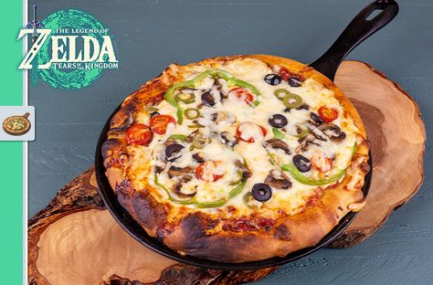 The Legend of Zelda: Tears of the Kingdom - Hylian Tomato Pizza - Pixelated Provisions Legend Of Zelda Food Recipes, Legend Of Zelda Recipes, Video Game Food Recipes, Video Game Recipes, Legend Of Zelda Food, Fictional Recipes, Botw Food, Zelda Food, Video Game Food