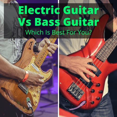 Deciding between electric guitar vs bass is tough. The standard guitar is far more popular, but should it be? The bass has some huge advantages too, like... Bass Vs Electric Guitar, Music Theory Bass Guitar, Weird Bass Guitars, Baritone Guitar, Bass Guitar Memes Funny, Bass Guitarist, Fender Precision Bass, Modern Music, Double Bass