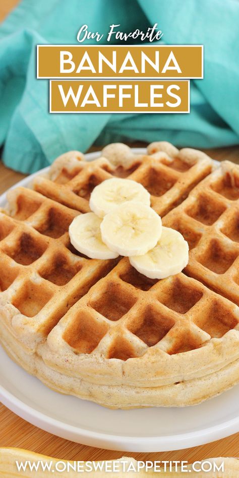 Banana Waffle Recipe Meal Prep List, Banana Waffle Recipe, Banana Bread Granola, Banana Recipes Overripe, Homemade Whipped Cream Recipe, Banana Cream Cheesecake, French Toast Waffles, Banana Waffles, Banana French Toast