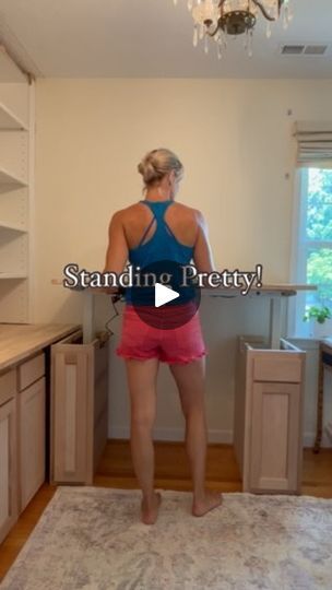 Standing Desk Hack, Murphy Bed Office, Raising Desk, Diy Standing Desk, Desk Makeover Diy, Hidden Desk, Office For Two, Standing Desk Frame, Desk Hacks