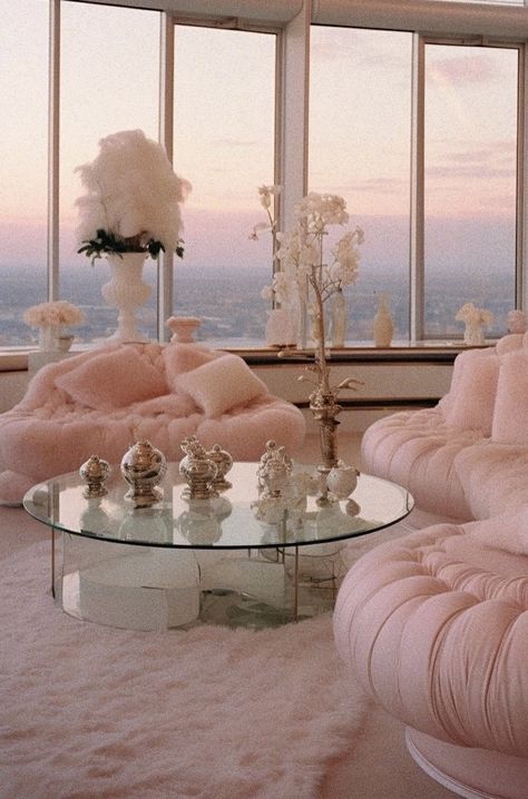 80s Apartment Aesthetic, Pink Penthouse, 80s Apartment, Penthouse Aesthetic, Pink Apartment, 80s Interior Design, 80s House, 80s Home, 80s Interior