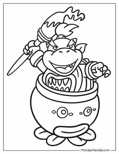 Print out these Bowser coloring pages and let your kids have a frightfully fun time! They'll love choosing their colors and making Bowser as scary as they want.

#Bowser #ColoringPages #Kids #Halloween #Fright Bowser Coloring Pages, Tiffany Blue Bathrooms, Power Rangers Coloring Pages, Children Coloring Pages, Blue Bathrooms, Mario Coloring, Pikachu Coloring Page, Coloring Pages Aesthetic, Bowser Jr