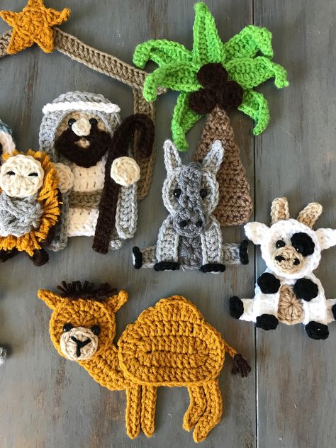 gallery photo Scene Crochet, Crochet Nativity, Crochet Shawl Free, Crocheted Animals, Nativity Story, Crochet Applique Patterns Free, Crochet Appliques, The Nativity Story, Crochet Xmas