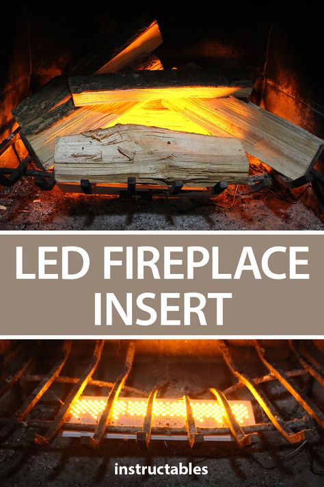 Flickering Lights For Fireplace, Diy Fake Flames Faux Fireplace, Fake Fireplace Insert, Electric Log Fireplace Ideas, Lighting For Fireplace, Building A Fake Fireplace, Birch Logs In Fireplace, Battery Operated Fireplace Logs, Flameless Fireplace Ideas