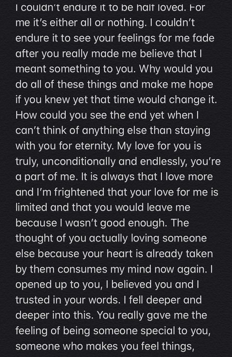 Those doubts about you loving someone else just still come up over and over again. Once you really made me believe that it wasn‘t true but then I have to worry again and again. I‘m just frightened by this thought because I am willing to give my all to you and to wait for you but what if you don‘t feel the same way about me, what if you‘re not serious about us, what if I am not enough... Love Again Quotes, Still Waiting For You, You Mean The World To Me, I Believe In Love, How To Express Feelings, Just Love Me, If You Love Someone, True Love Quotes, Still In Love