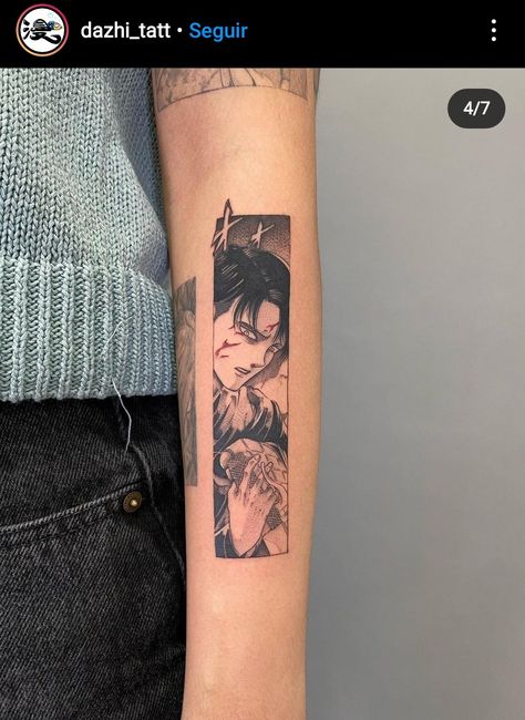 Aot Levi Tattoo, Anime Tattoo Women, Aot Tatts, Eren Jaeger Tattoo Ideas, Captain Levi Tattoo, Levi Ackerman Tattoo Ideas, Eren Jaeger Tattoo, Levi Ackerman Tattoo, Levi Tattoo