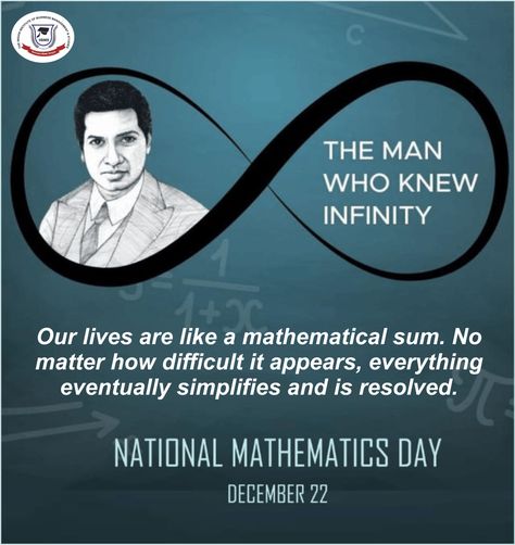 Math knowledge is the most powerful ability a person can have. Happy National Maths Day! #national_mathematics_day #online_learning #distance_learning #online_studies #online_course #online_education #distance_education #IIBMS Ramanujan Mathematics Quotes, Mathematics Day Creative Ads, Quotes On Mathematics, Happy Maths Day, National Mathematics Day Creative Ads, Maths Day Poster, National Mathematics Day Poster, Happy Mathematics Day, Mathematics Day Poster