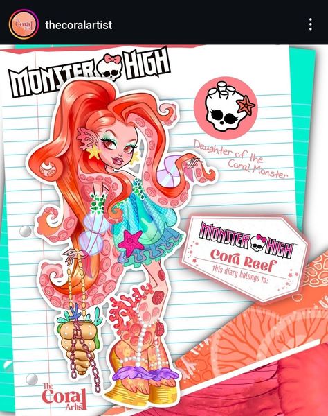 Coral Monster, Monster High Fan Art, High Characters, Arte Monster High, Monster High Pictures, Monster Prom, Moster High, Custom Monster High Dolls, Monster High Art