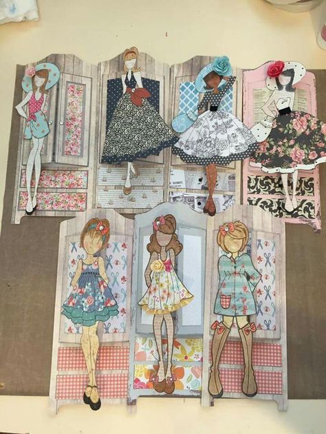 Julie Nutting Prima Dolls Ideas, Prima Paper Dolls, Prima Doll Stamps, Paper Doll Craft, Dolls Ideas, Julie Nutting, Dress Card, Stamp Ideas, Ideas Handmade