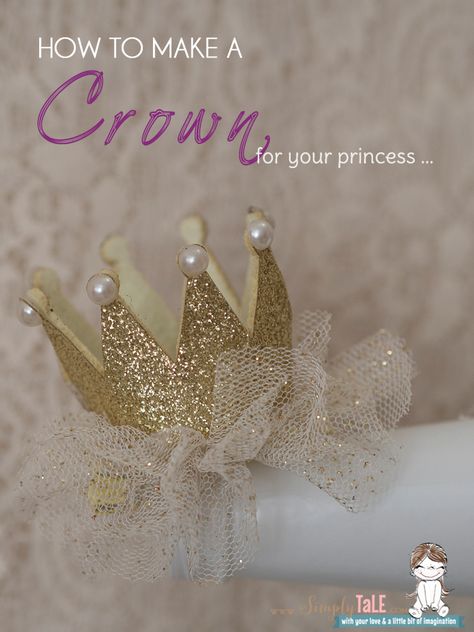 Tiara Tutorial, Gold Crown Headband, Diy Hair Accessories Tutorial, Diy Birthday Crown, Accessories Tutorial, Diy Tiara, Hair Accessories Tutorial, Crown Diy, Crown Hair Clip