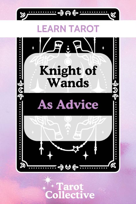 Discover the dynamic energy of the Knight of Wands as advice in your tarot readings. Our latest article on www.tarot-collective.com explores how this fiery knight urges you to embrace adventure, seize opportunities, and act with courage and confidence. Unleash your inner warrior and ride the winds of change with insight from the Knight of Wands! 🔥🛡️ #TarotWisdom #KnightOfWands #TarotAdvice #SpiritualJourney #TarotCollective Knight Of Wands Tarot Meaning, Knight Of Wands Tarot, Knight Of Wands, Learn Tarot, Wands Tarot, Cups Tarot, Love Tarot Reading, Tarot Meanings, Inner Warrior