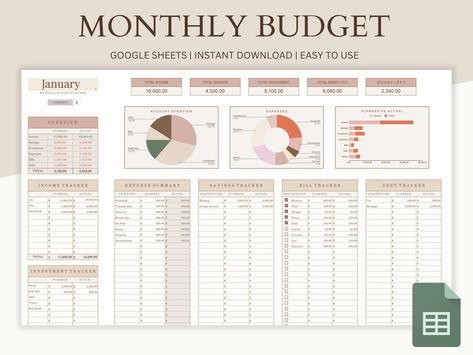 monthly budget spreadsheet Budgeting Sheet, Monthly Expense Tracker, Budget Sheet Template, Spreadsheet Design, Excel Budget Spreadsheet, Budget Spreadsheet Template, Budget Template Free, Budget Sheet, Monthly Budget Spreadsheet