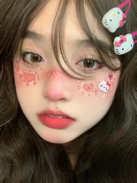 Aesthetic Sanrio, Normal Makeup, Pop Makeup, Korea Makeup, Douyin Makeup, Hello Kitty Makeup, Art Makeup, Makeup Aesthetic, Favorite Makeup Products