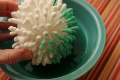 Coral Craft, Fun Decorations, Anthropologie Inspired, Styrofoam Ball, Q Tip, Easy Crafts For Kids, Mermaid Party, Spring Crafts, Diy Projects To Try